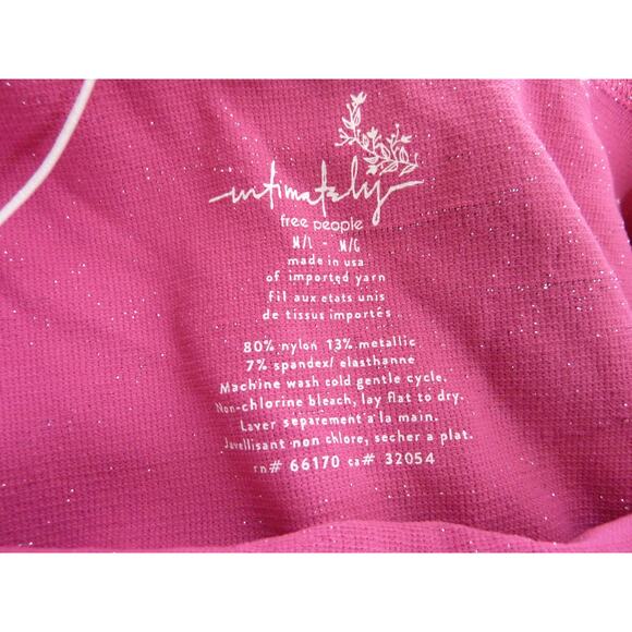 NWOT Free People Seamless Sparkle Skinny Strap Brami M/L Pink - Picture 4 of 4